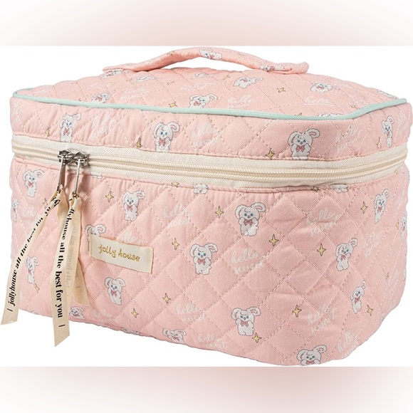 Kawaii Quilted Makeup Bag - Picture 1 of 5